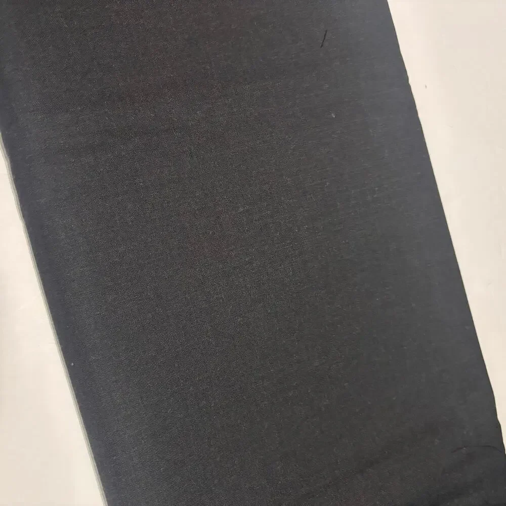 Lightweight Black Worsted Wool Fabric 4.25 Yds 60